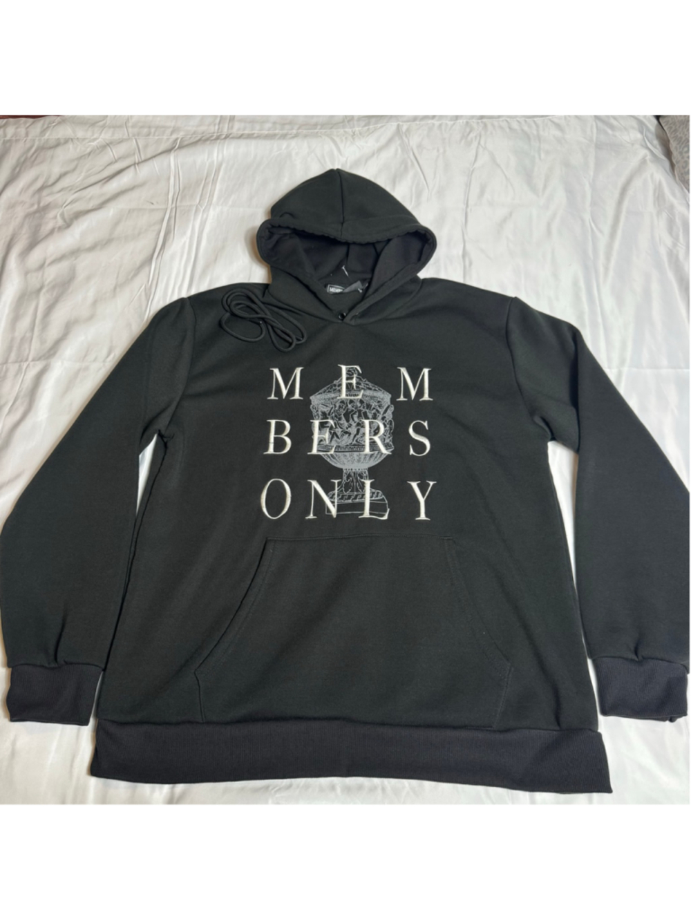 Men's Members Only Black Graphic Hoodie, Size XXL
